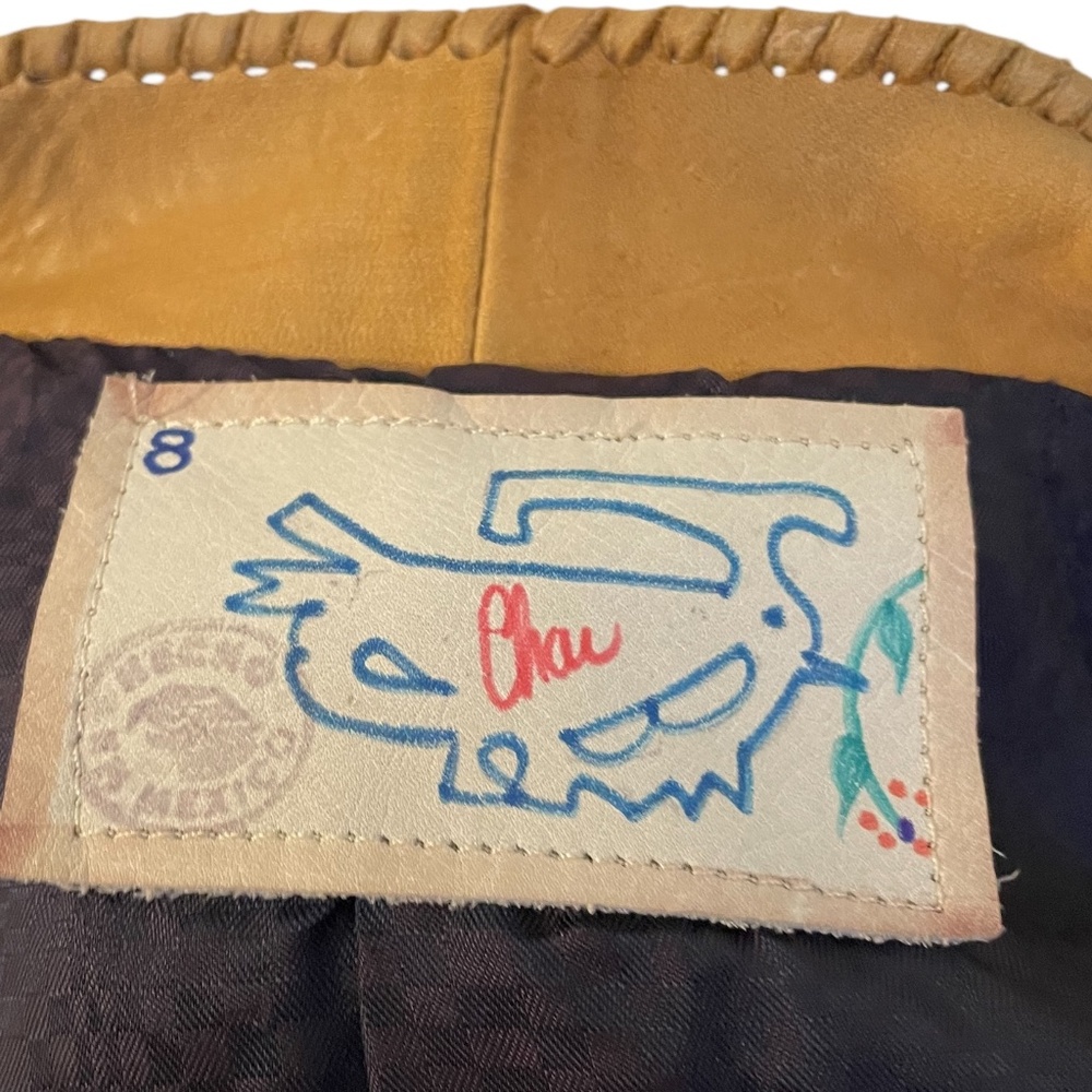 Vintage Handcrafted Custom Made Char Of Mexico Women's Leather Suede Jacket Xs View 6